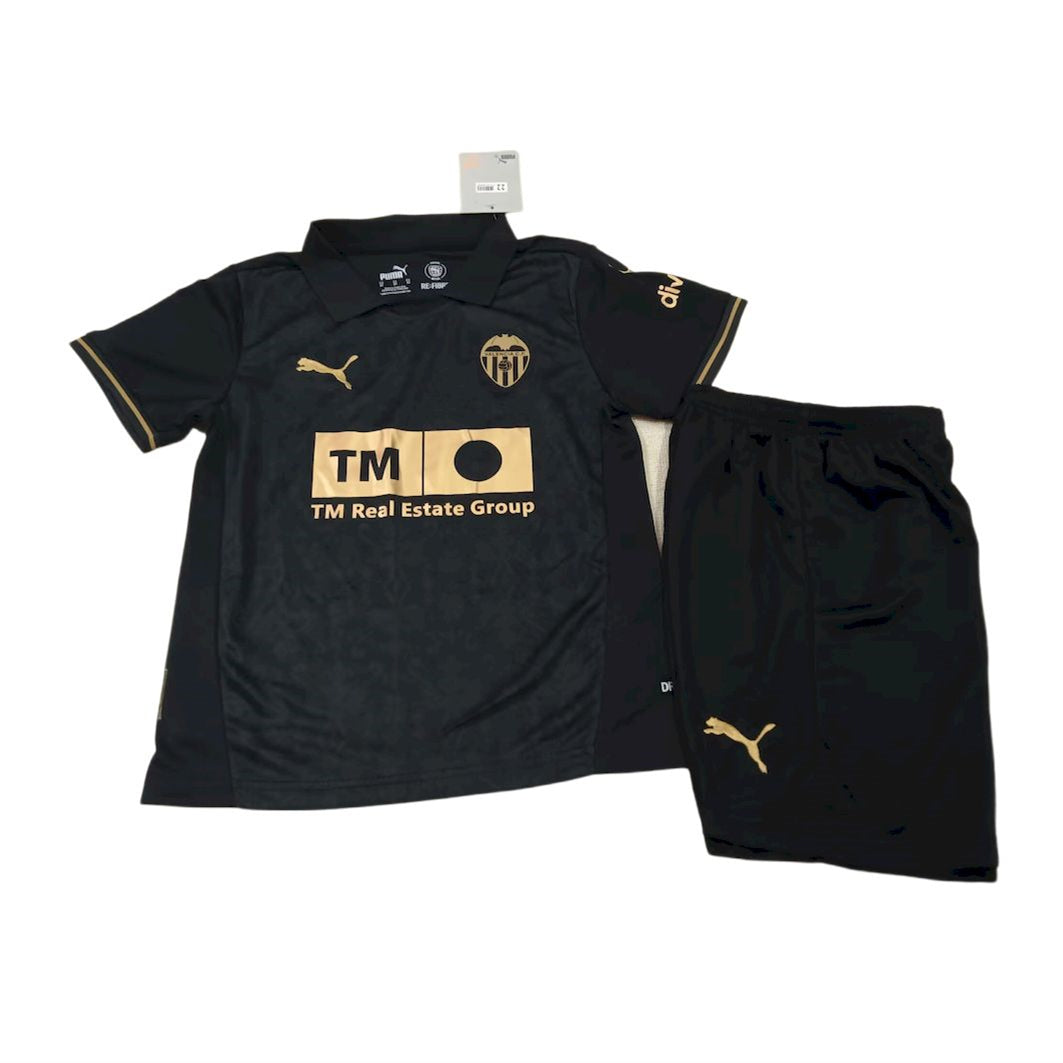 Conjunto Infantil Valencia CF 24/25 – Segunda Equipación Negra