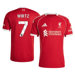 Camiseta WIRTZ #7 Liverpool 2025/26 Primera Equipación-Versión Hincha