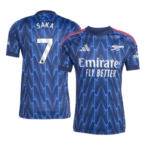 Camiseta SAKA #7 Arsenal 2025/26 Segunda Equipación-Versión Hincha