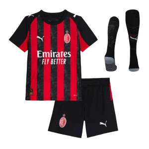 Conjunto Infantil Completo AC Milan 2025/26 Primera Equipación Kids