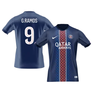Calidad Premium Camiseta G.RAMOS #9 PSG 2025/26 Primera Equipación -Versión Hincha