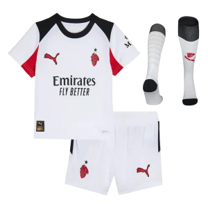 Conjunto Infantil Completo AC Milan 2025/26 Segunda Equipación Kids